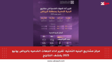 مركز مشاريع البنية التحتية: تقرير أداء الجهات الخدمية بالرياض يونيو 2025 يكشف النتائج